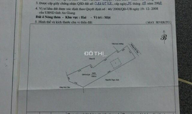 Bán trang trại, khu nghỉ dưỡng đường Anh Vũ Sơn, Tịnh Biên, An Giang, DT 7500.0m2, giá 3.5 tỷ