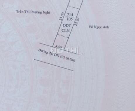 Bán lô đất mặt tiền DX101 Hiệp An, TP. Thủ Dầu Một, tỉnh Bình Dương. Diện tích: 4.5x23.5m= 105m2