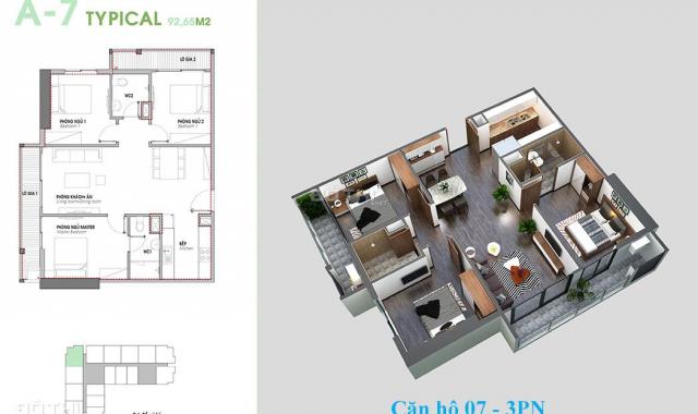Bán căn hộ CC tại phố Trần Bình, P. Mỹ Đình 2, Nam Từ Liêm, Hà Nội diện tích 55m2, giá 1.4 tỷ