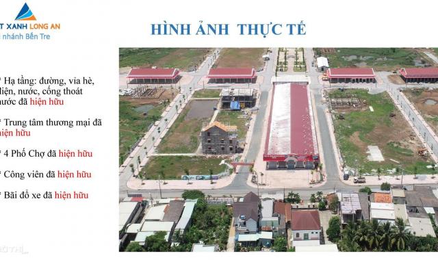 Công ty Đất Xanh Long An mở bán đất nền mặt tiền chợ Thị Trấn Thạnh Phú, thổ cư 100%