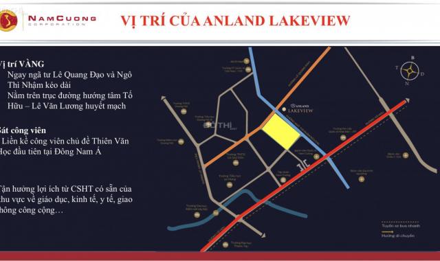 Mở bán đợt 1 Anland Lake View, CĐT Nam Cường, 1,6 tỷ, căn 2pn bàn giao đầy đủ