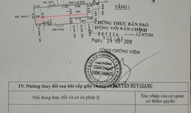 Bán nhà 5/47/7 Hồ Văn Long, Bình Hưng Hòa B, Bình Tân, TPHCM
