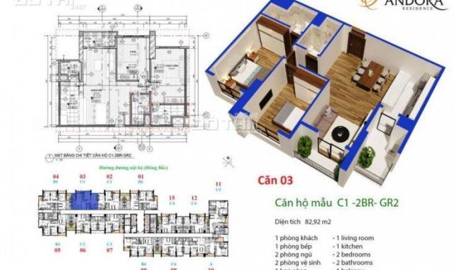 CK đến 5% + Tặng SH 86 triệu + Hỗ trợ 70% căn 2 PN 83m2 chung cư Pandora Tower tầng đẹp, view đẹp