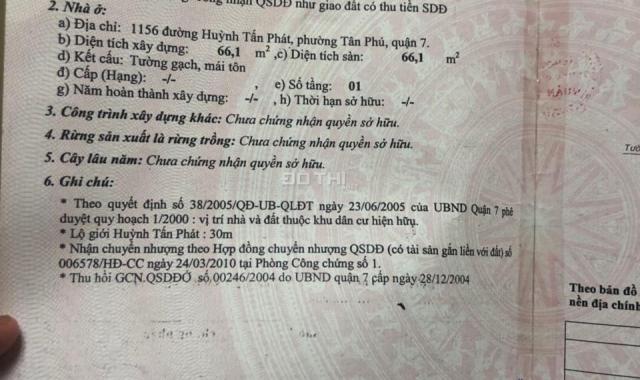 Bán nhà MT Huỳnh Tấn Phát, P. Tân Phú, Quận 7, DT 4x30m vuông vức sổ hồng riêng 16 tỷ. 0901478523
