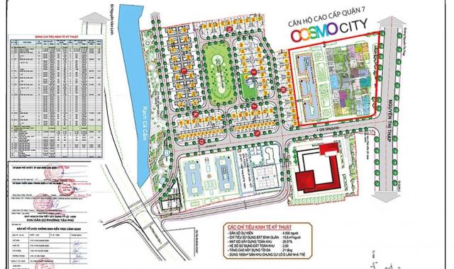 Bán gấp CH Cosmo City số 99 Nguyễn Thị Thập, căn góc 3PN, DT 104m2, bán giá 3.9 tỷ - 0909 86 5538