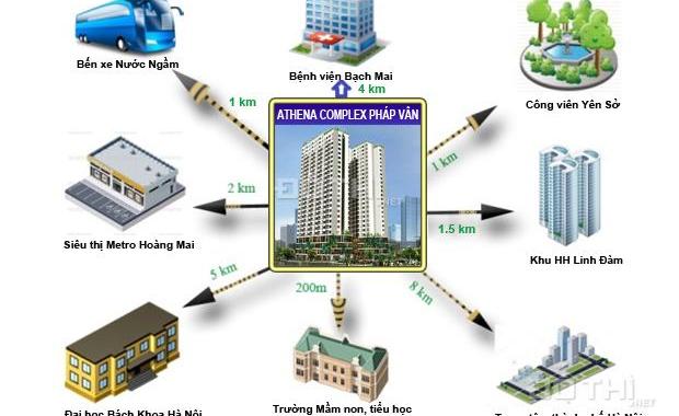 Bán căn hộ chung cư Athena Complex Pháp Vân, Hoàng Mai, Hà Nội, diện tích 67m2, giá 21.5 tr/m2