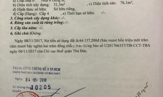 Cần bán gấp nhà cấp 4, 1 trệt, 1 gác lửng, mới đẹp tại TP HCM, giá tốt