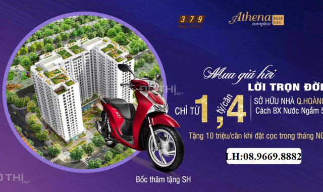 Bán chung cư Athena Complex Pháp Vân 67m2, full nội thất liền tường