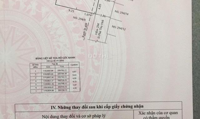 Nhà chính chủ HXH 1 sẹc Phú Thọ Hòa, DT 4.05x10.5m, 1 lầu, giá 3.85 tỷ TL
