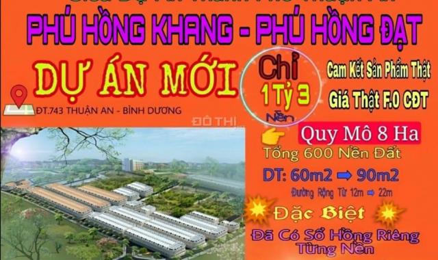 Đất nền Phú Hồng Khang - Phú Hồng Đạt đối diện chợ Phú Phong giá F0, SHR, liên hệ: 0932 189 972