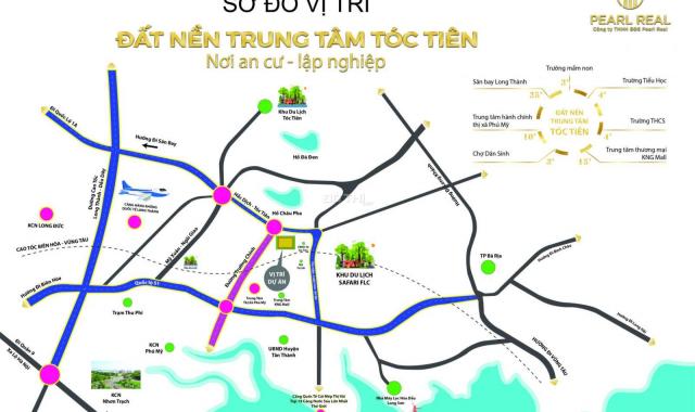 Bán đất đường Hắc Dịch - Tóc Tiên, Phú Mỹ, BRVT, diện tích 125m2 giá 8 tr/m2