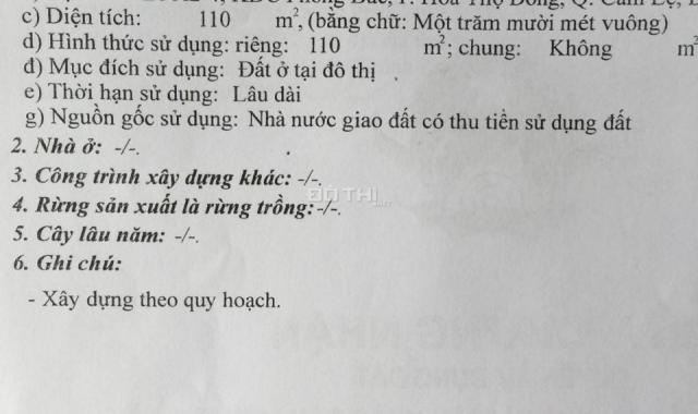 Cần bán lô đất mặt tiền đường Nguyễn Thế Lịch - Cẩm Lệ