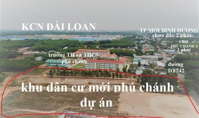 Đất VSIP 2 ngay mặt tiền đường DT742 (Huỳnh Văn Lũy), kế bên chợ Phú Chánh