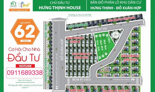 Bán đất chợ Phước Long B, Đỗ Xuân Hợp, Quận 9. 4 x 14m, giá 3,472 tỷ