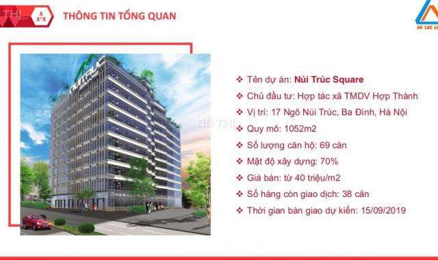 Dự án Núi Trúc Square, Ba Đình, Hà Nội diện tích 69m2, chỉ với giá hơn 40 triệu/m2