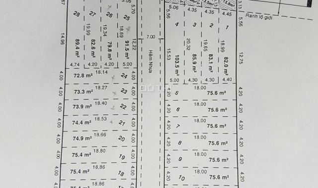 Bán đất ngay chợ Tam Bình DT 75,4m2, giá 4,3 tỷ