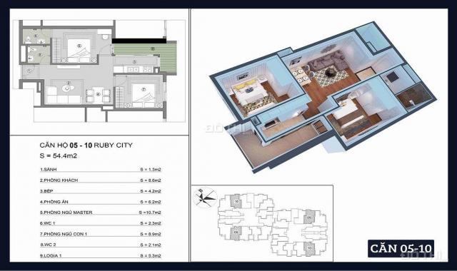 Chỉ 900tr sở hữu căn hộ 2PN dự án Ruby City CT3 + Quà tặng 50tr (chỉ còn 5 suất cuối cùng)