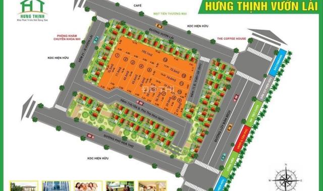 Bán đất HXH Vườn Lài, ngay Lũy Bán Bích, P. Phú Thọ Hòa, Q. Tân Phú, DT 4x16m, giá 5.5 tỷ/lô