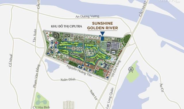Bán shophouse Sunshine Golden River, KĐT Ciputra, giá rẻ nhất Tây Hồ 19.18 tỷ/lô, vay LS 0%