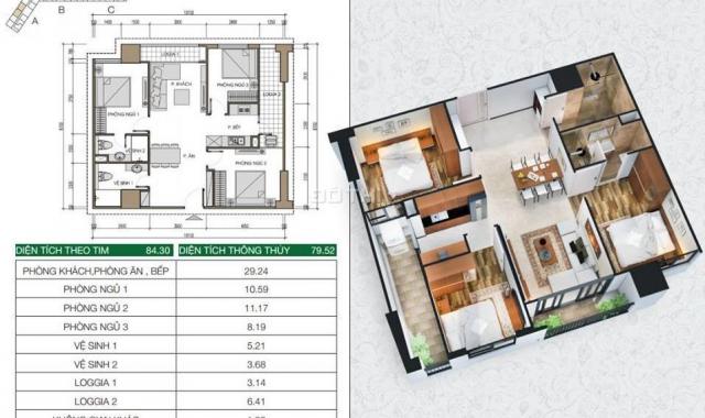 Nhanh tay, mua ngay kẻo lỡ, cắt lỗ gấp căn hộ 85m2, 3 pn nội thất đẹp tòa HH2B Dương Nội, Hà Đông