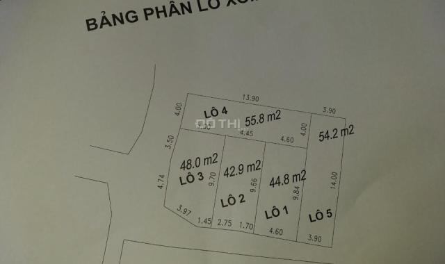 Bán đất chia 5 lô, Vân Nội, Đông Anh, HN. Đường ô tô 7 chỗ vào tận nơi, DT 245m2, MT 20m lô góc
