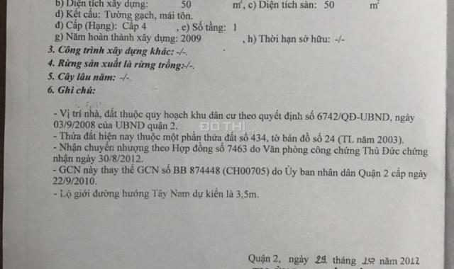 Bán nhà quận 2, DT 65m2 (5x13m), giá 3.5 tỷ. Vị trí đẹp, nhiều tiện ích