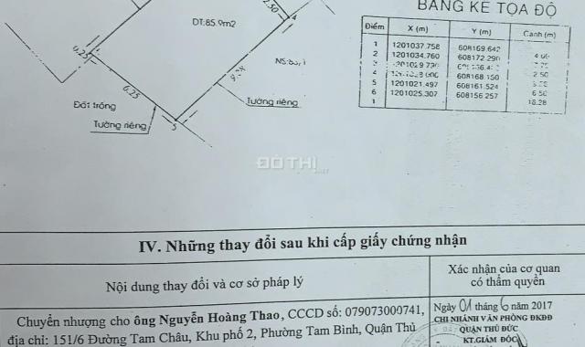 Bán nhà chính chủ tại 83/4 Bình Phú, KP2, Phường Tam Phú, Q. Thủ Đức, HCM