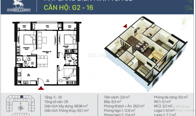 Nhận nhà ở ngay CH Smart Sunshine Garden chỉ với 600tr, LS 0%, CK 150tr + 5% + 2%. LH: 0974 034 072