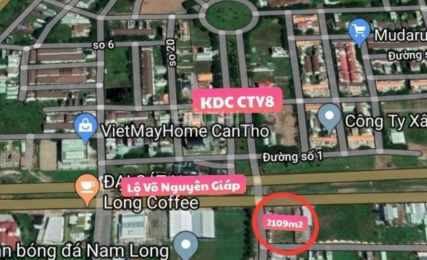 Cho thuê 2109m2 đất góc 3 mặt tiền Nguyễn Văn Quang và Võ Nguyên Giáp ngang KDC Cty 8