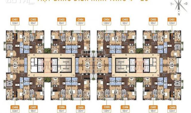 Cần bán gấp căn 95m2 ban công hướng Nam, full nội thất bao phí sang tên