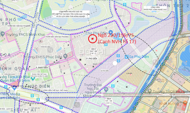 Bán nhà cấp 4, 52.6m2 ô góc MT 5m, cách đường ô tô 30m tại Phú Diễn 45tr/m2 (MTG)