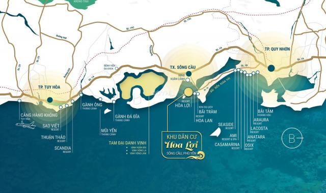 Đất Phú Yên: Duy nhất 5 lô 3 mặt hướng biển, sổ đỏ từng lô, giá đầu tư