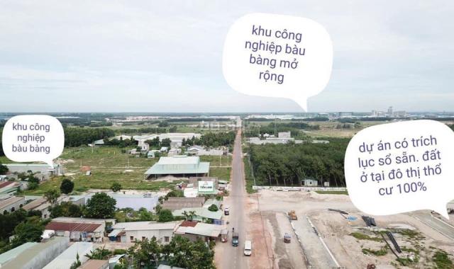 Đất nền sổ đỏ, thổ cư 100% ngay trung tâm Bàu Bàng, giá công nhân