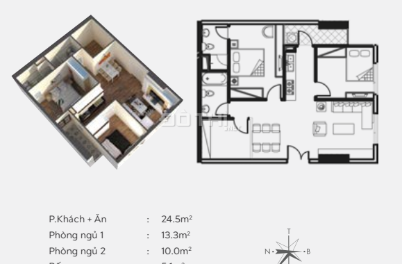 Chỉ 1,8 tỷ sở hữu căn 3 phòng ngủ tại Smile Building Định Công - chiết khấu 1,5% GTCH