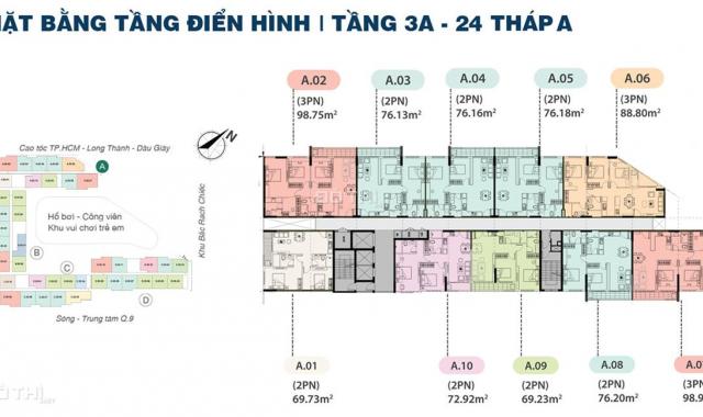 Chính chủ bán căn hộ Jamila Khang Điền, 03 PN tầng cao, block A, view Lanmark 81, đã có sổ hồng
