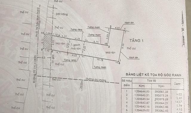 Bán nhà sổ hồng riêng đường Thới Tam Thôn 11, xã Thới Tam Thôn, Hóc Môn, diện tích 101m2