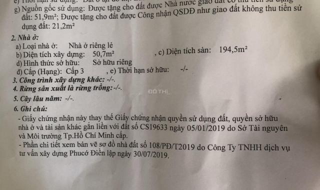 Nhà đẹp như biệt thự 4 tấm hẻm 8m Hương Lộ 2 thông tứ hướng, bán gấp giá rẻ