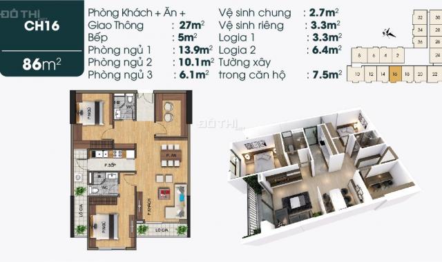 TT trước 516tr sở hữu căn hộ cao cấp 3 ngủ rẻ nhất khu vực Long Biên, kế cận Vinhomes Long Biên