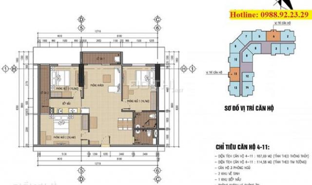 Chính chủ bán căn chung cư B32 Đại Mỗ, 108m2, 17 tr/m2, gần ngay Aeon Mall Hà Đông