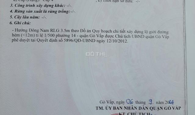 Bán nhà chính chủ tại 237/76/7 Phạm Văn Chiêu, P. 14, Q. Gò Vấp, TP. HCM