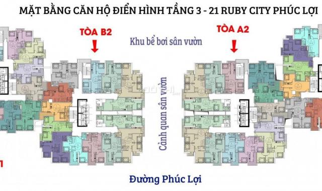 Bán căn hộ 2PN tại chung cư Ruby CT3, Long Biên, Hà Nội