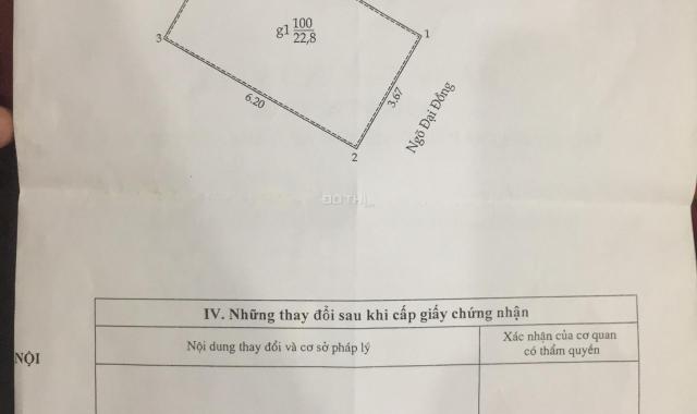 Nhà mặt ngõ Đại Đồng, cách Khâm Thiên 30m, thoáng 3 mặt, 23m2 x 4T, MT 3.7m, giá 2.55 tỷ