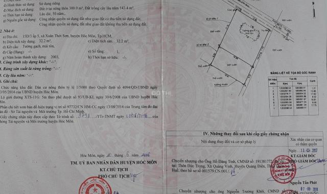 Bán gấp lô đất MT Nguyễn Văn Bứa, DT 443m2, sổ hồng chính chủ