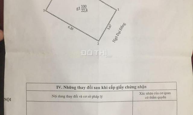 Bán nhà mặt ngõ Đại Đồng, Khâm Thiên: 25m2, 4 tầng, 2.55 tỷ, cách phố 60m