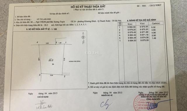 Bán nhà 4 tầng tại ngõ 358/40 phố Bùi Xương Trạch, tổ 24, P. Khương Đình, Q. Thanh Xuân, Hà Nội