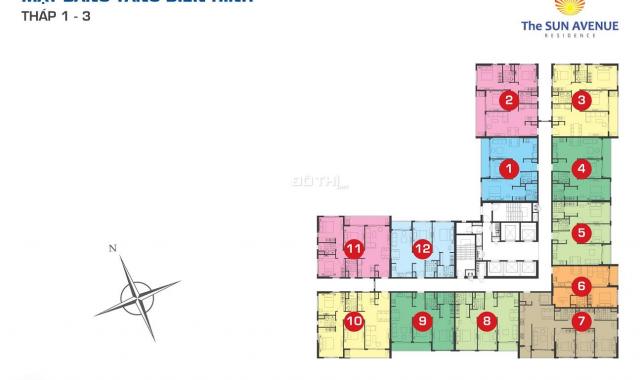 Bán căn hộ The Sun Avenue - Quận 2 - 96m2 - view Đông Nam - giá bán 4.2 tỷ