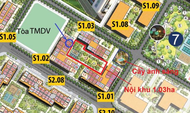 Bán căn hộ 2PN ban công Đông Nam Vinhomes Gia Lâm, view nội khu 1,03ha, giá 1.681 tỷ. LH 0943357644