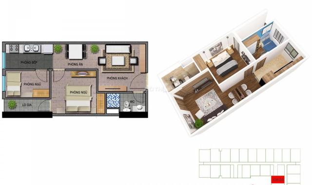 Bán căn hộ chung cư tại dự án Ecohome 3, Bắc Từ Liêm, Hà Nội giá 16 triệu/m2