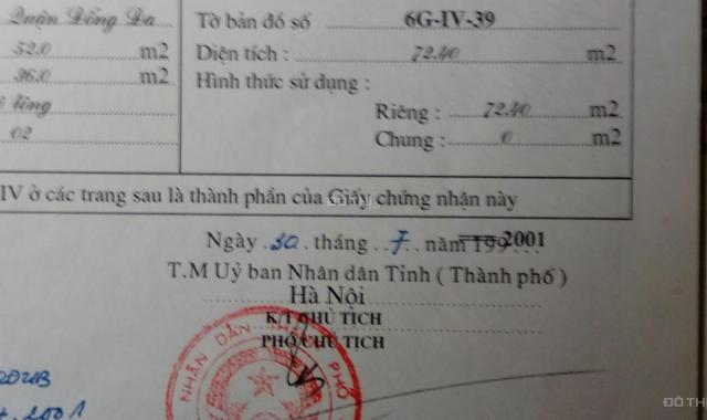 Bán nhà đất mặt ngõ 72 Tôn Thất Tùng - Hà Nội, 9,1 tỷ