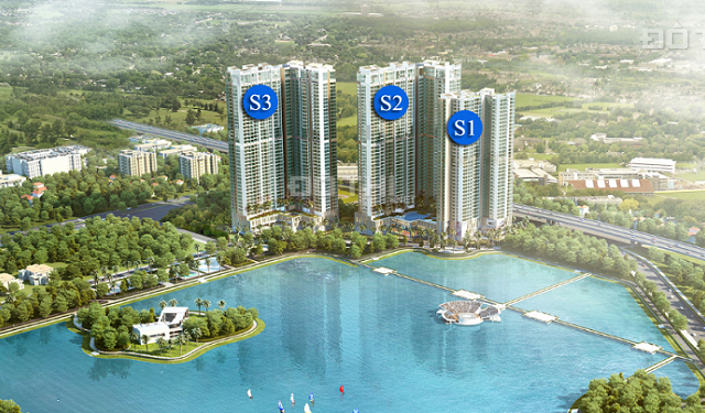 Bàn giao căn hộ chung cư cao cấp Sky Lake 4 phòng ngủ, 3WC, view hồ điều hòa, bàn giao thô